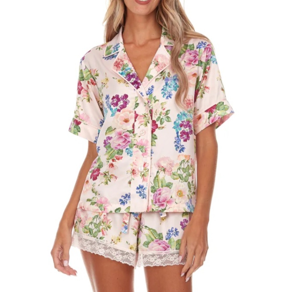 Flora Nikrooz Pink Floral Pajama Set